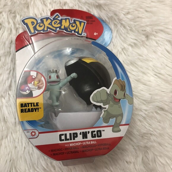 New Pokemon Clip ‘N’ Go Machop + Ultra Ball Toy - Picture 1 of 2